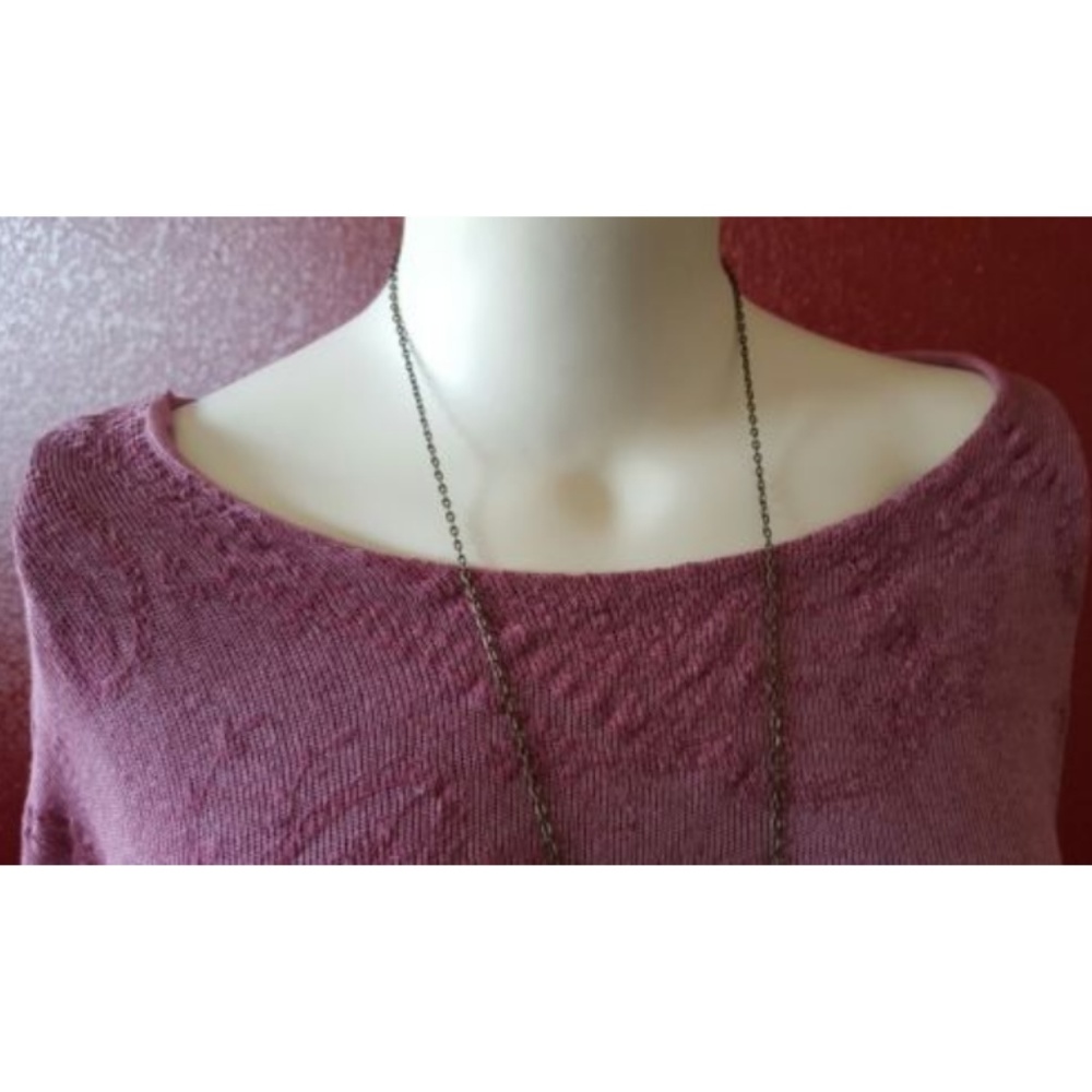 New Soft Surroundings Rose Burnout Dijon Velvety Floral Tunic Top S - Picture 3 of 7